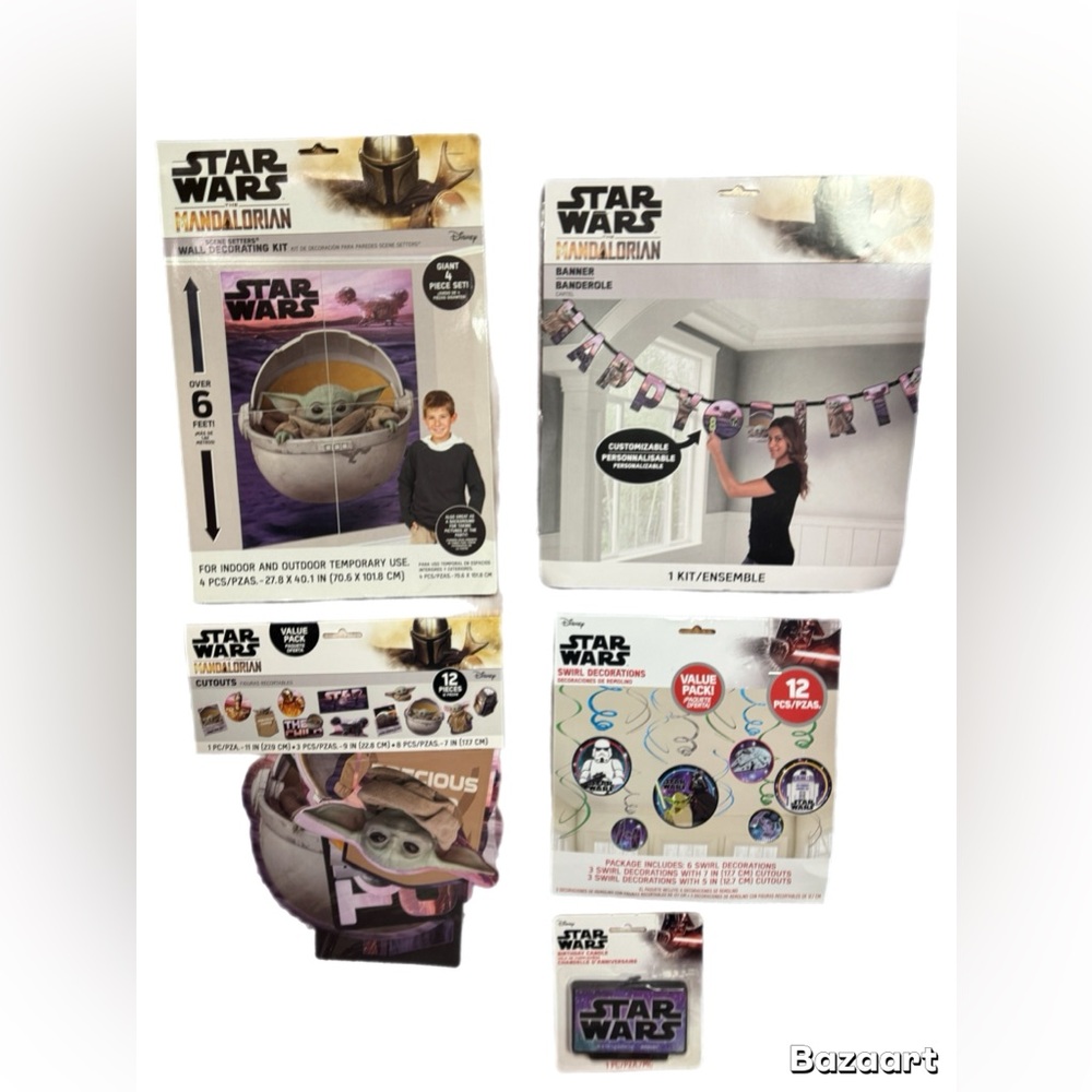 Star Wars Birthday Celebration Set with Black and Purple Accents